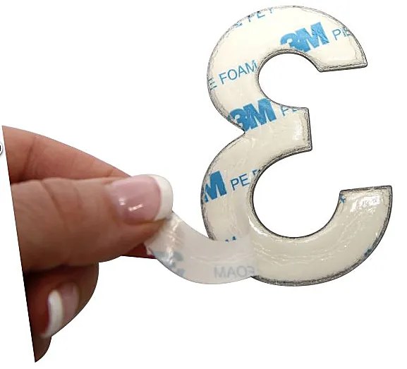 Domové čísla RICHTER 3D RN.100LV (HLINÍK), richter stříbná