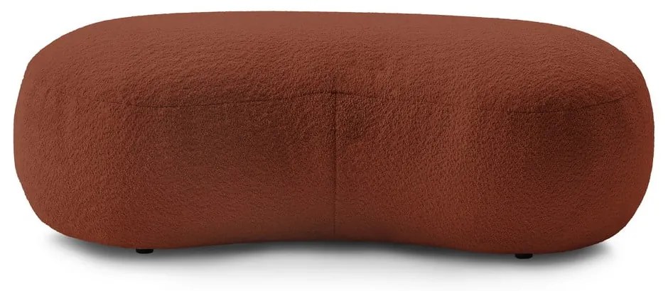 Podnožka z textílie buclé v tehlovooranžovej farbe Saint-Germain – Bobochic Paris