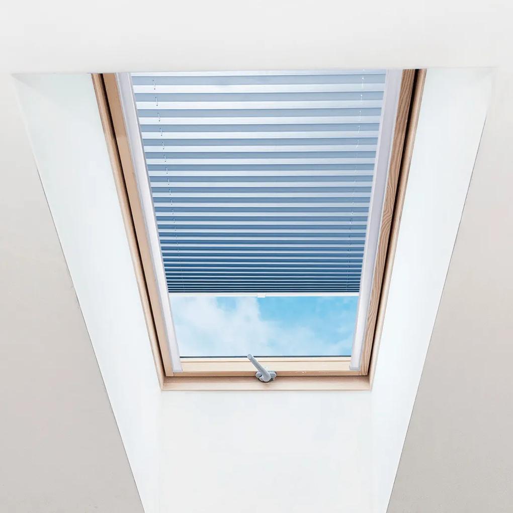 FOA Plisé roleta na strešné okná, Priesvitná, Svetlo modrá, P 017 , 100 x 70 cm