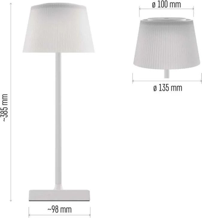 Stolná LED lampa KATIE biela