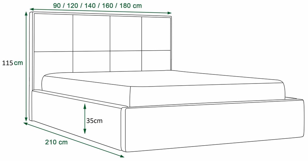 Manželská posteľ 140 cm Gino (béžová) (s roštom a úložným priestorom). Akcia -20%. Vlastná spoľahlivá doprava až k Vám domov. 1046926