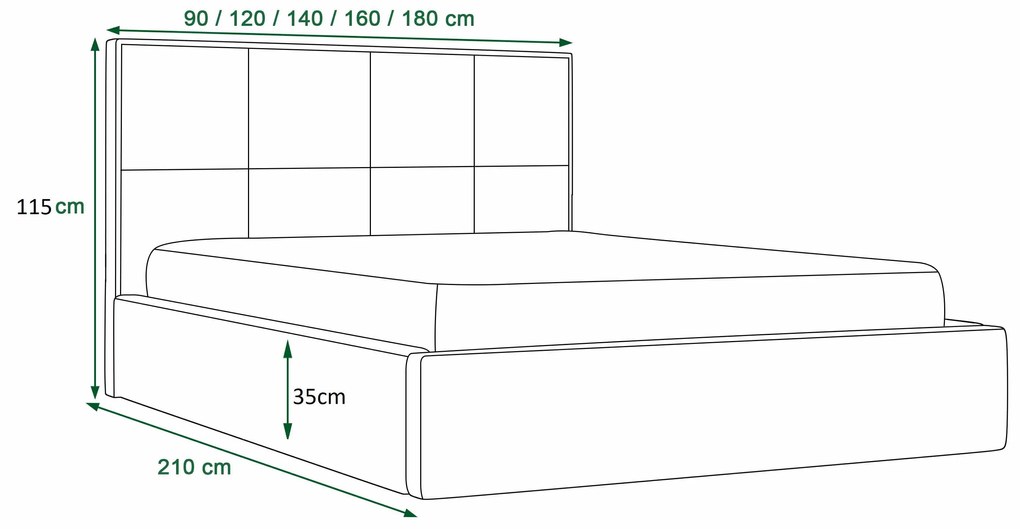 Manželská posteľ 140 cm Gino (béžová) (s roštom a úložným priestorom). Vlastná spoľahlivá doprava až k Vám domov. 1046926