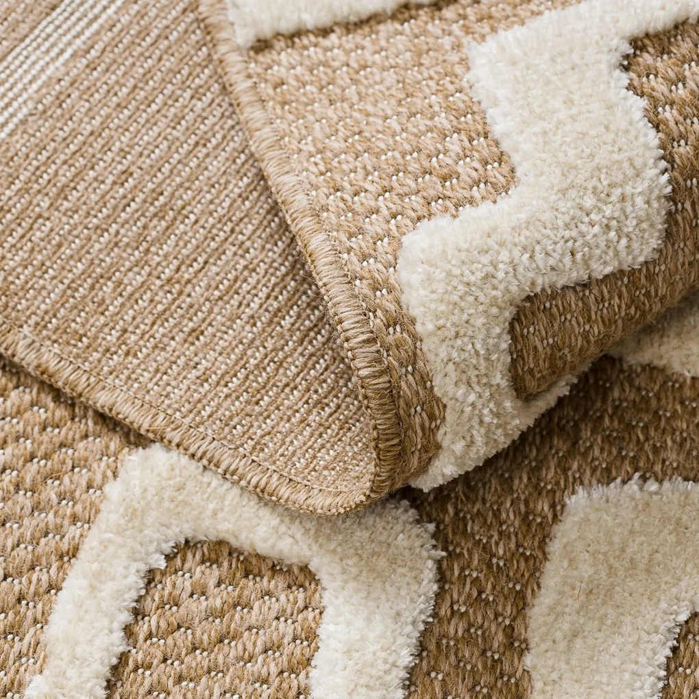 Dywany Łuszczów, Kusový koberec Spark 0711A beige/cream, 80x150, béžová, chodba / predsieň