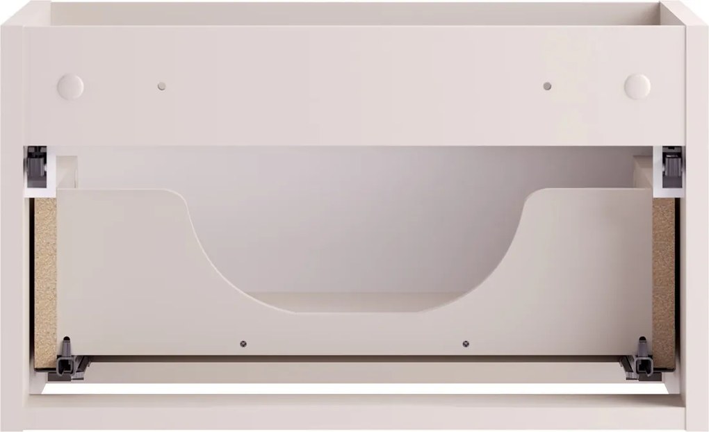 Koupelnová sestava Nova Cashmere II s deskou, regálem a skříňkami 50 cm kašmírová/dub coast evoke