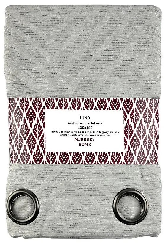 Záves Lina na priechodkách 135x180 ecru Merkury Home