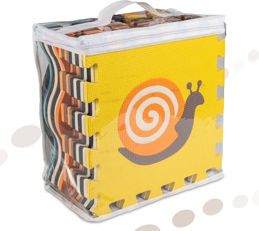 KIK Dětská pěnová podložka a ohrádka EVA puzzle se zvířátky, 25 dílů