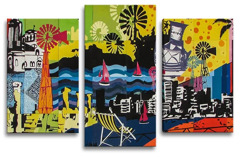 Sablio Obraz - 3-dílný Maľba - 75x50 cm
