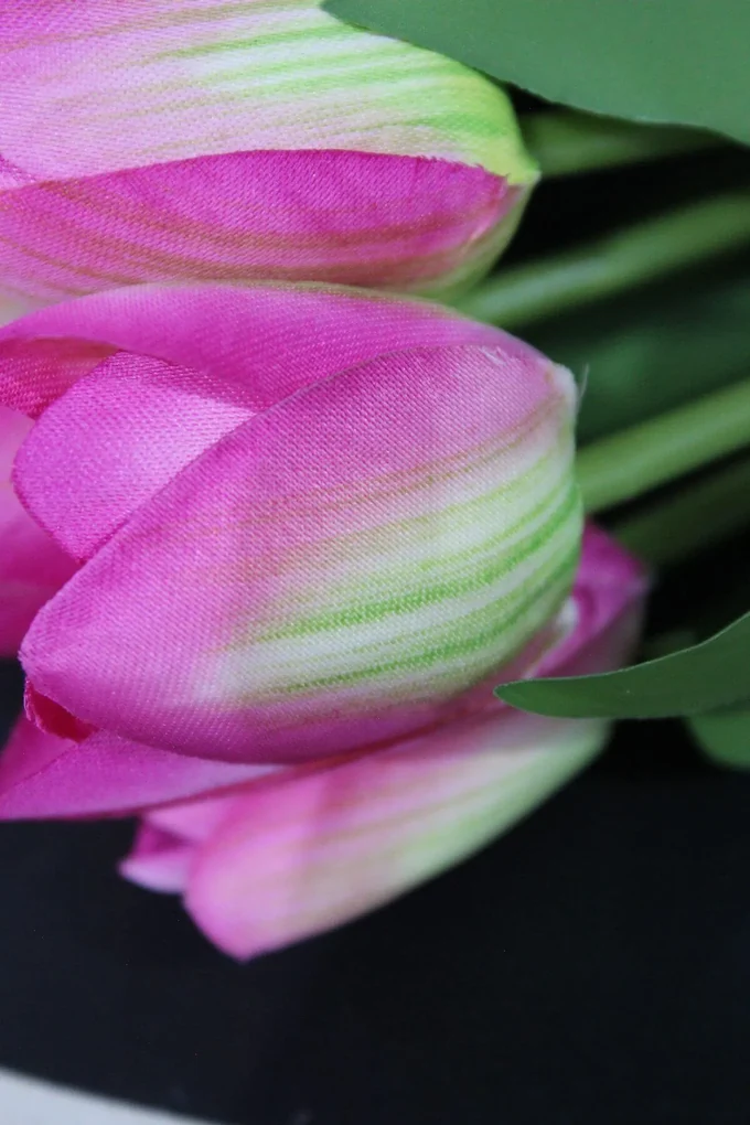 Ružová umelá kytička tulipánov 40cm