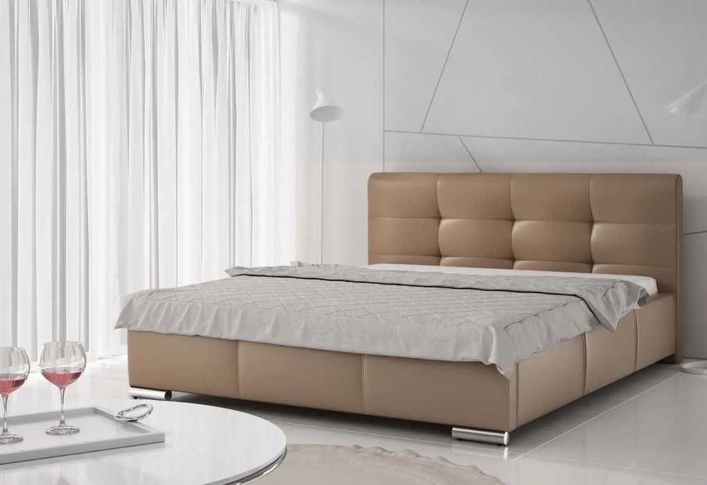 Čalúnená posteľ ZILA + matrac DE LUX, 140x200, madryt 128