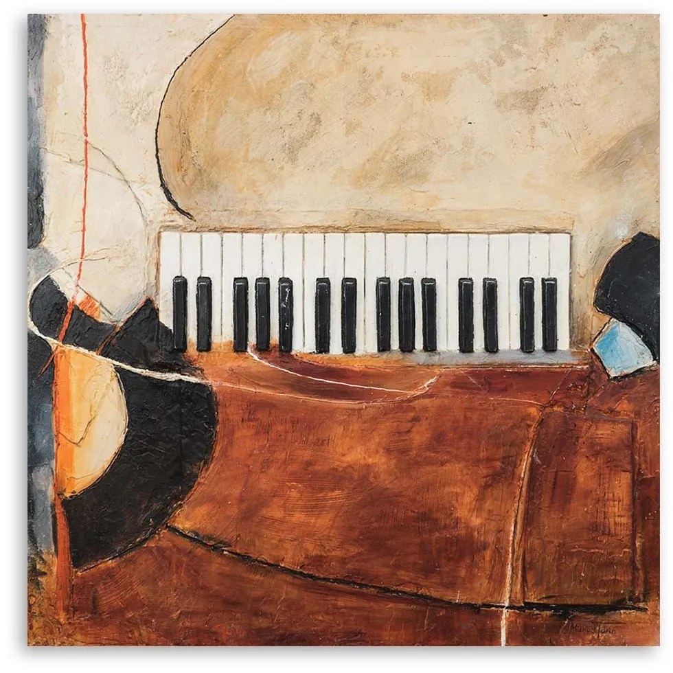 Gario Obraz na plátne Abstraktné klávesy klavíra Rozmery: 40 x 40 cm