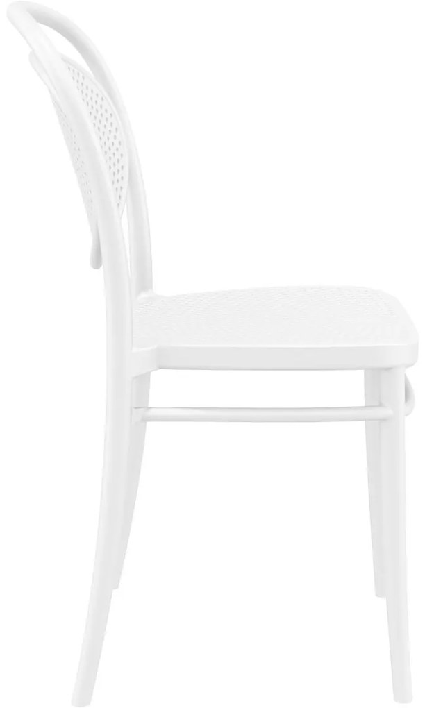 MARCEL záhradná stolička bez podrúčok white