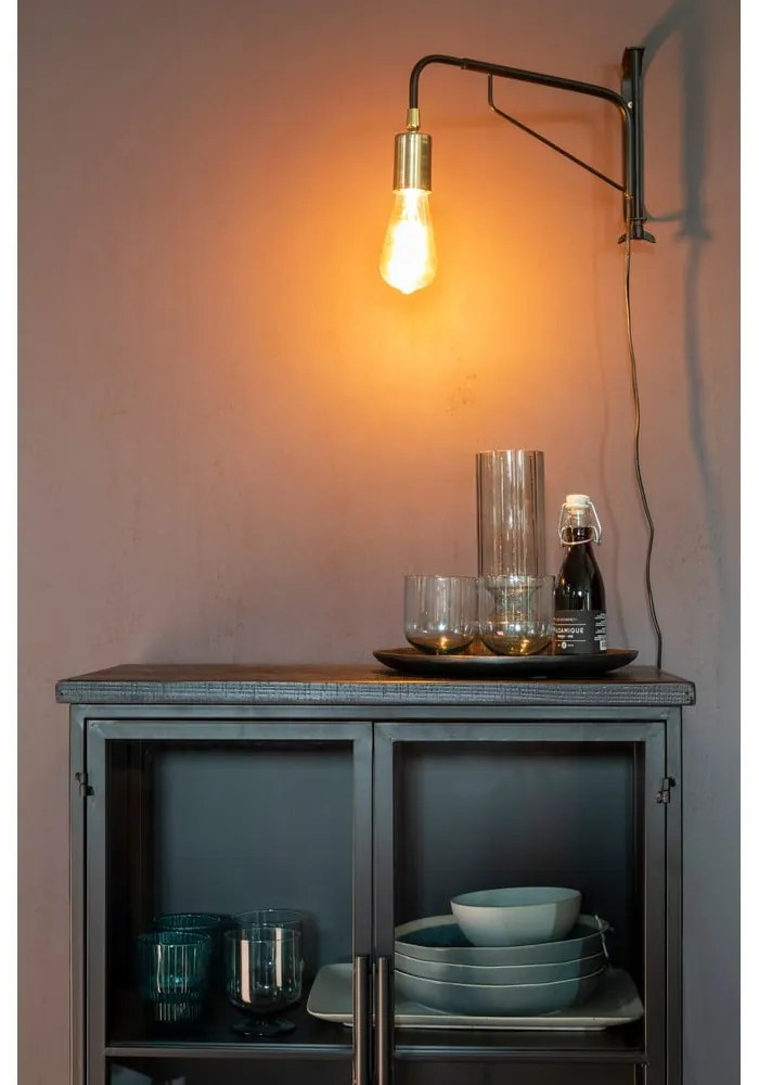 Čierna kovová vitrína 65x105 cm Ferre – White Label