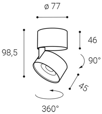 LED2 - LED Stmievateľné bodové svietidlo KLIP ON LED/11W/230V