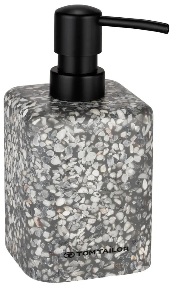 Sivý dávkovač mydla z polyresínu 270 ml Tom Tailor T-Terrazzo – Wenko