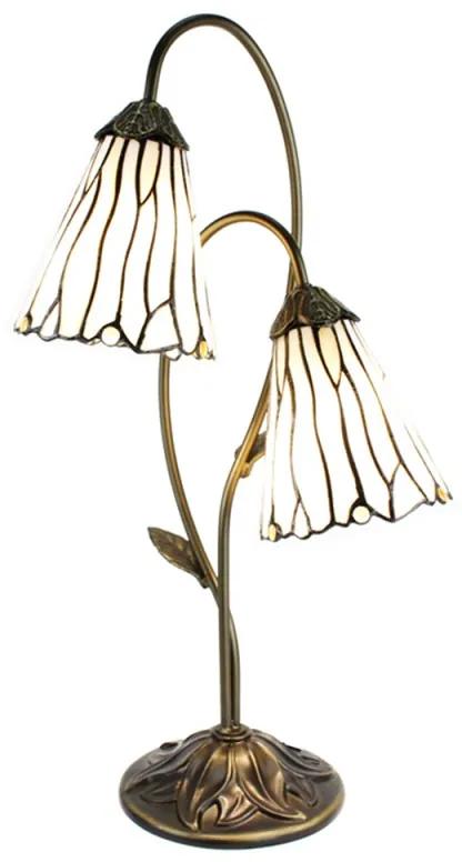 Nočná lampa Tiffany 35*18*61 WHITE