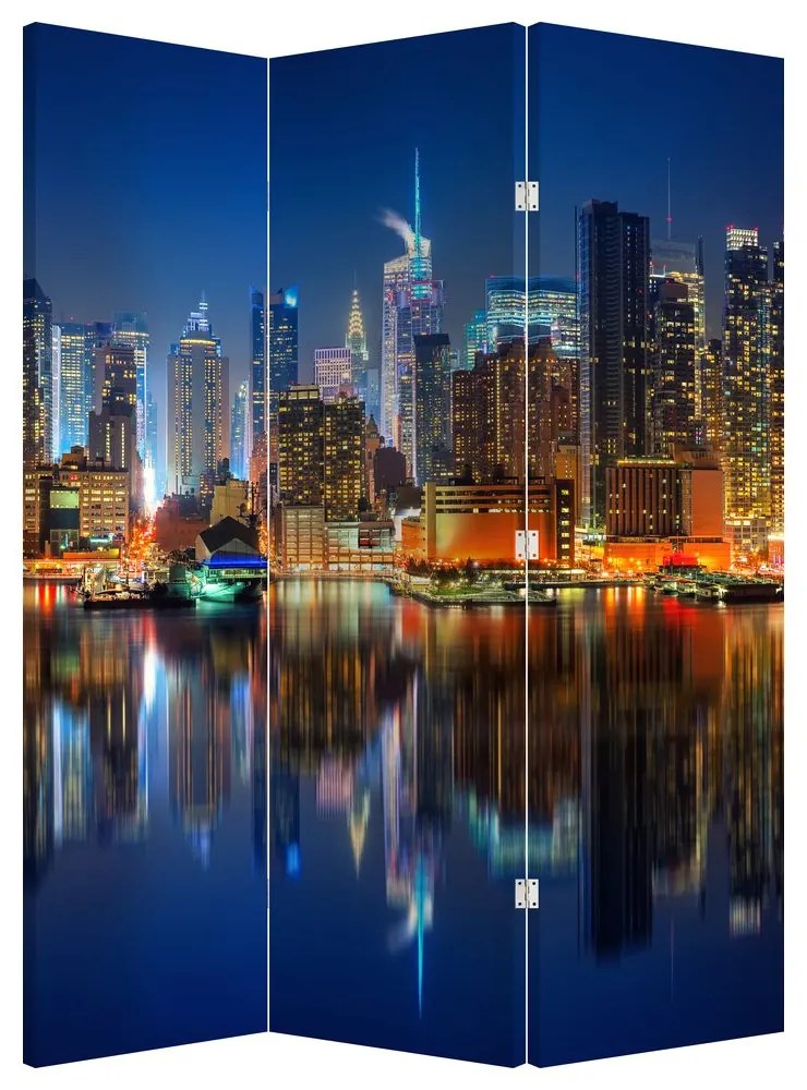 Paraván - Manhattan v noci (126x170 cm)