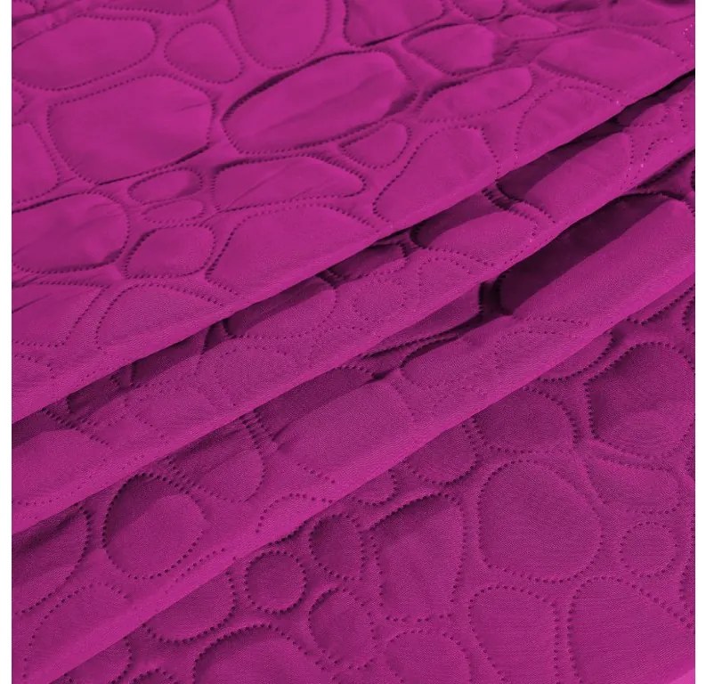 Fialová prehoz na posteľ so vzorom STONE Rozmer: 200 x 220 cm