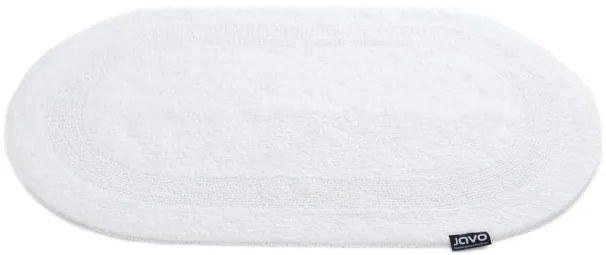 Kúpeľňový koberček Javo Cotton biely ovál