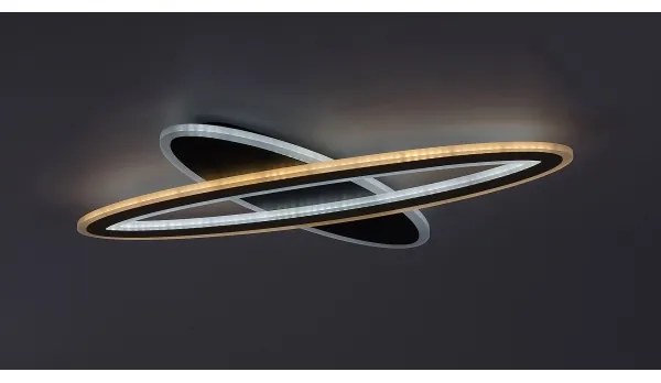 Rabalux 71313-LED stmievateľné stropné svietidlo TANELI 70W/230V 3000/4000/6000K čierne + DO