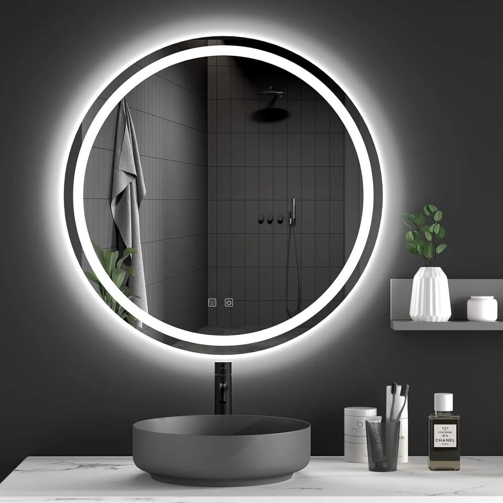Rea Zrkadlo ⌀80 cm s regulovateľným LED osvetlením HOM-05520