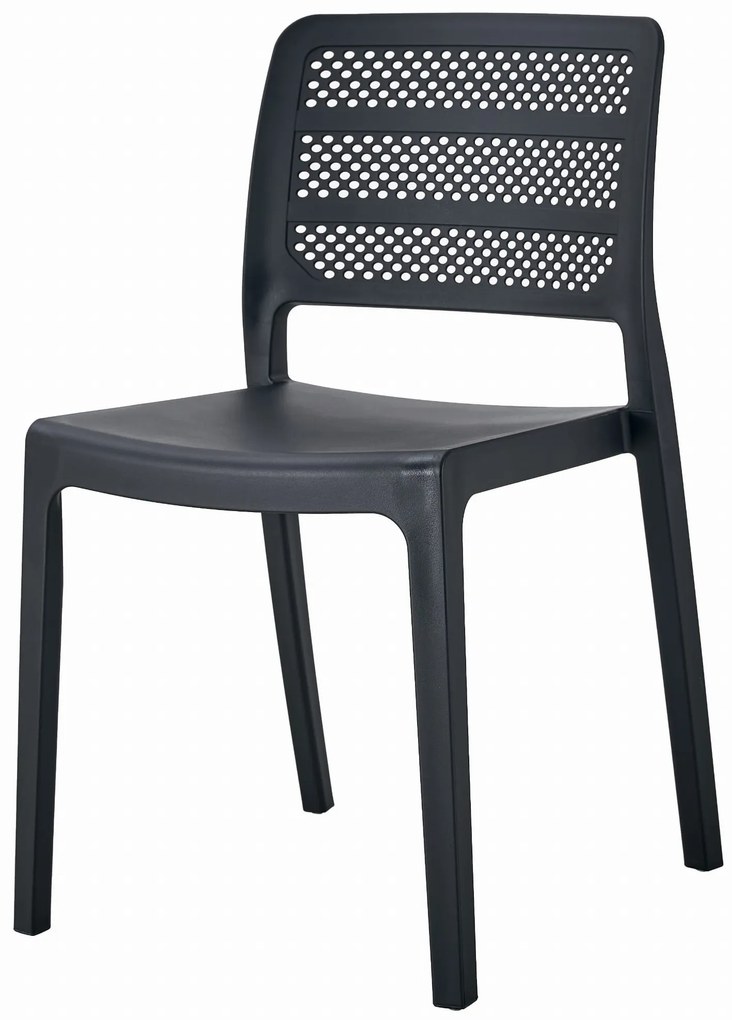 AKCIA Čierna plastová stolička PAGI II. akosť