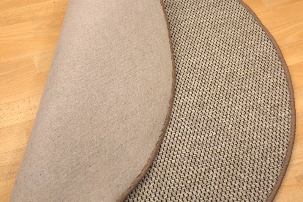 Vopi, Kusový koberec Nature svetle béžový okrúhly, 100x100 (priemer) kruh, béžová, chodba / predsieň