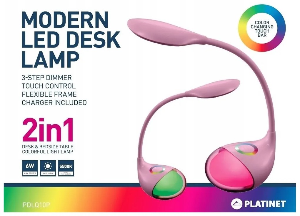 CHINATSU LED stolná lampička do detskej izby, ružová