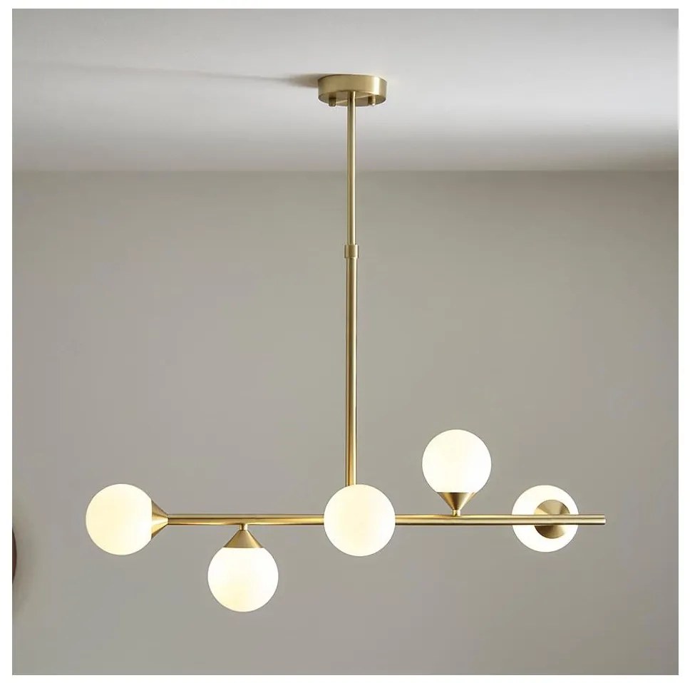 Endon 101347 - Luster na tyči OTIS 5xG9/3W/230V zlatý