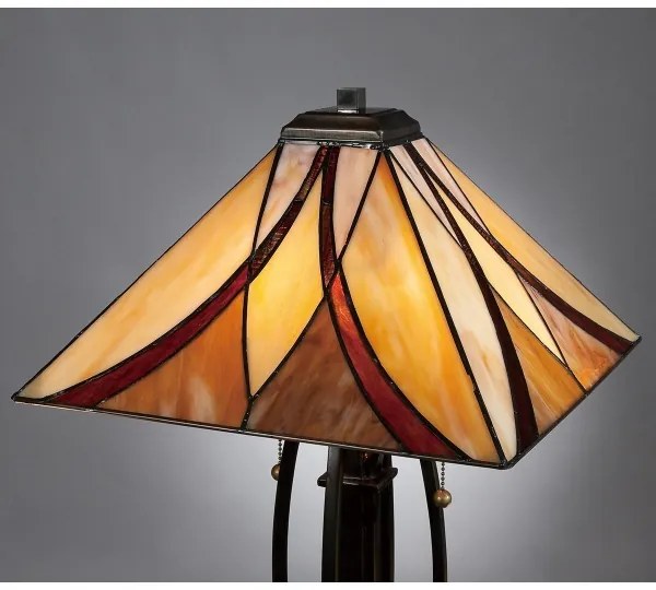 Elstead QZ-ASHEVILLE-TL - Stolná lampa Tiffany ASHEVILLE 2xE27/60W/230V
