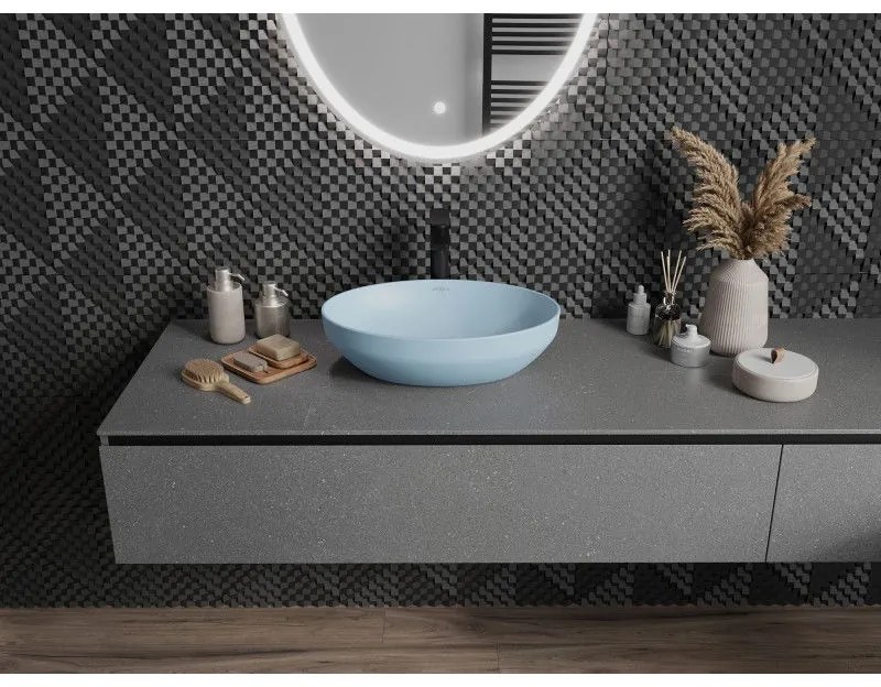 Mexen Cornelia, umývadlo na dosku 50 x 36 cm, modrá matná, 21885049