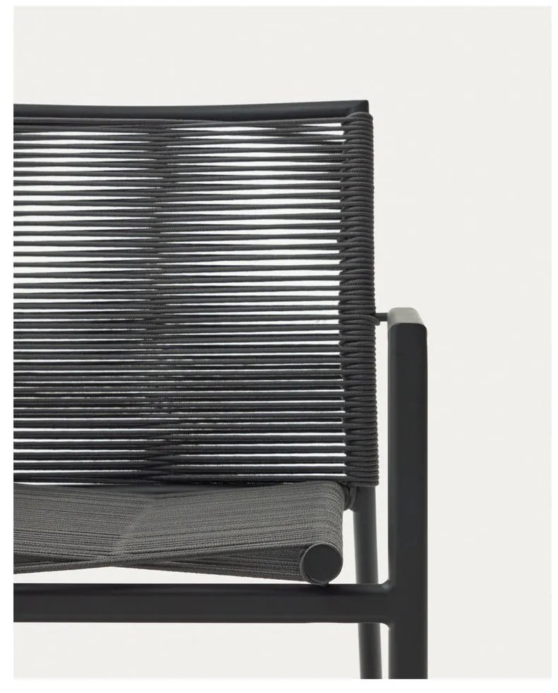 Tmavosivá kovová záhradná stolička Culip – Kave Home