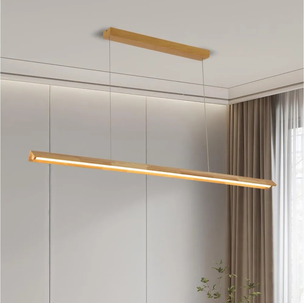 Brilagi - LED luster na lanku UMEA WOOD LED/40W/230V 150 cm drevo