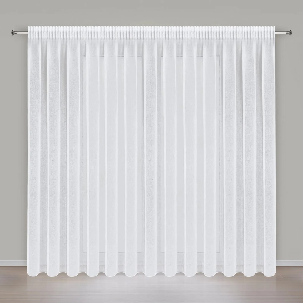 ZÁCLONA NA PÁSKE ELPIDIA 350X250 CM BIELA