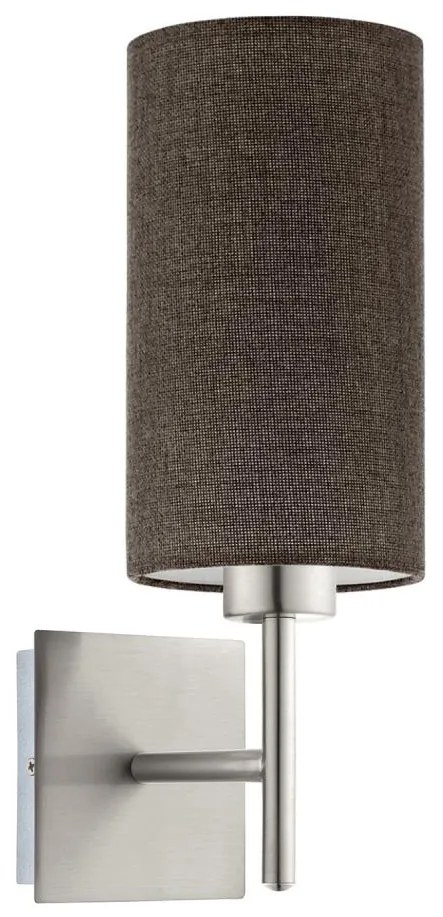 Eglo - LED Nástenné svietidlo TUNJA 1xE27/60W/230V matný chróm/hnedá