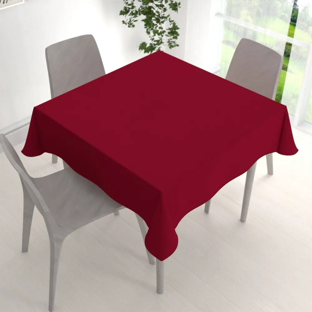 Biante Veľký dekoračný štvorcový obrus BKU-106 Vínový 200x200 cm
