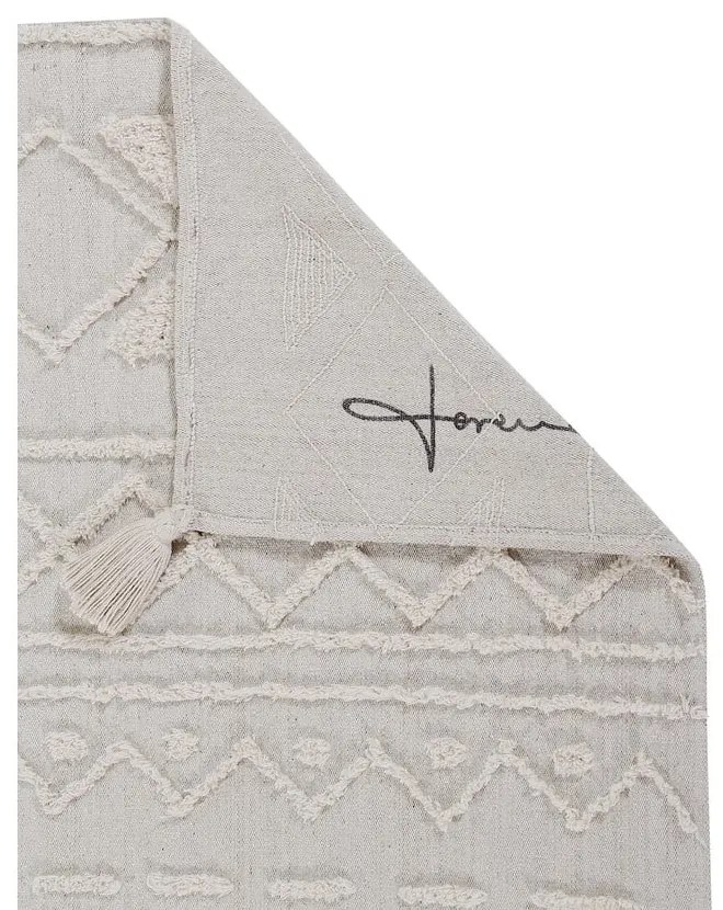 Biely prateľný ručne tkaný bavlnený koberec 200x300 cm Tribu Natural – Lorena Canals