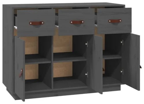 vidaXL Komoda sivá 100x40x75 cm borovicový masív-