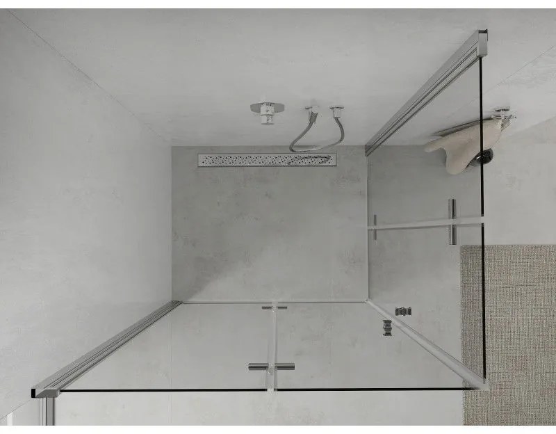 Mexen Lima DUO sprchovací kút 80x70 cm, priehľadný, chróm, 856-080-070-02-00