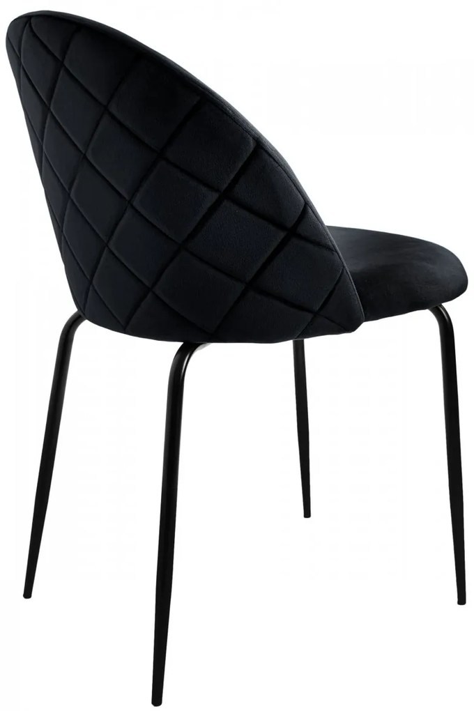 Čalouněná jídelní židle FARGO samet černá