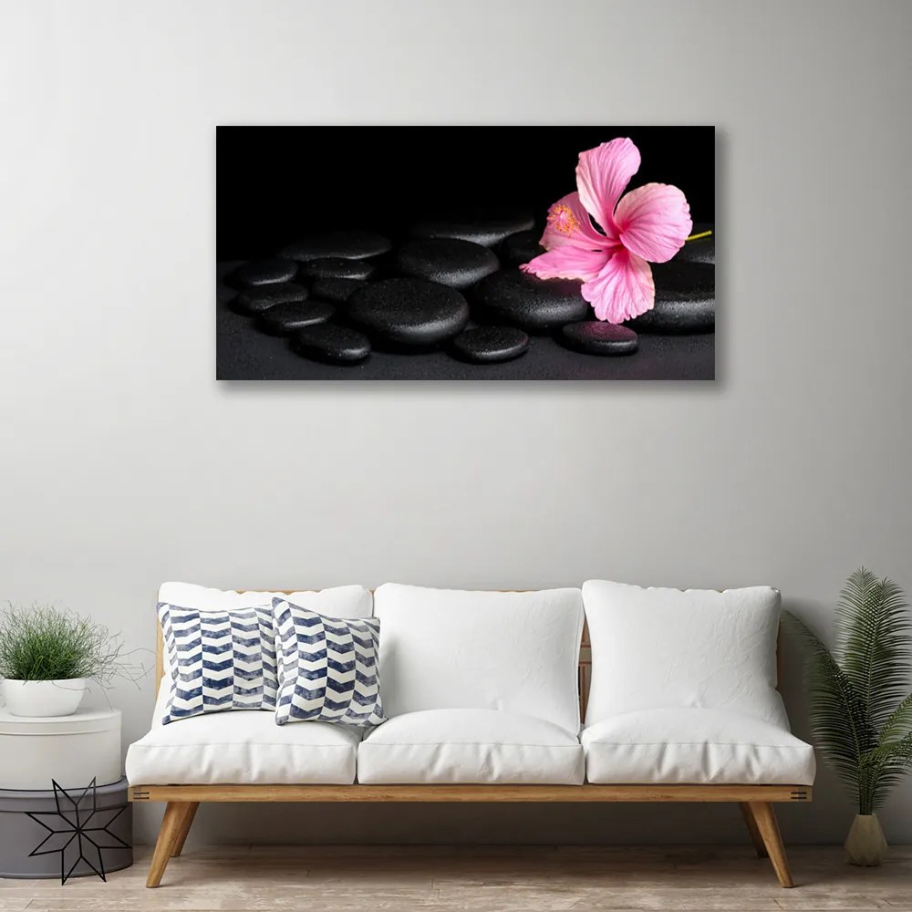 Obraz na plátne Kamene kvet umenie 120x60 cm