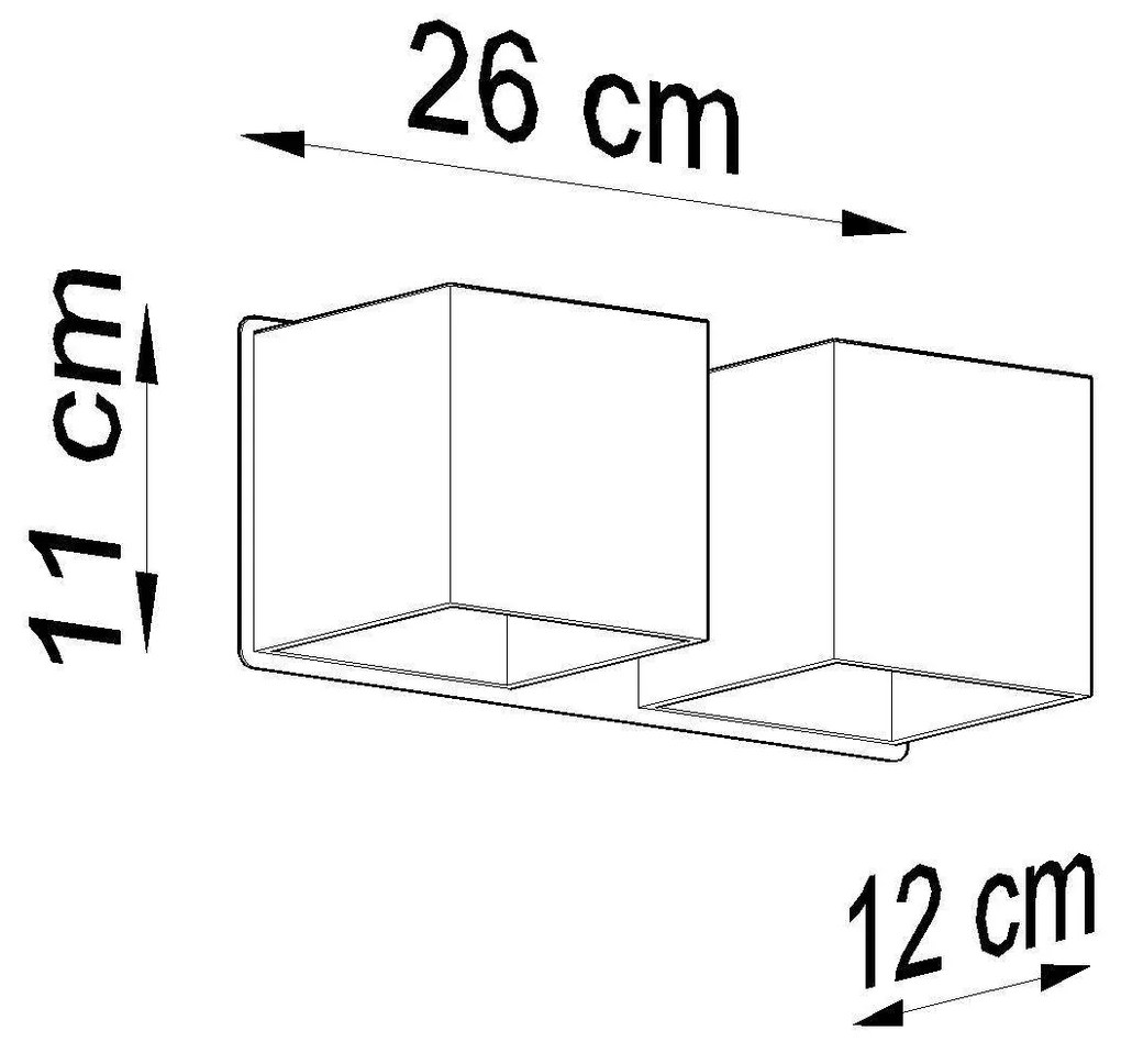 Nástenné svietidlo QUAD 2 sivé