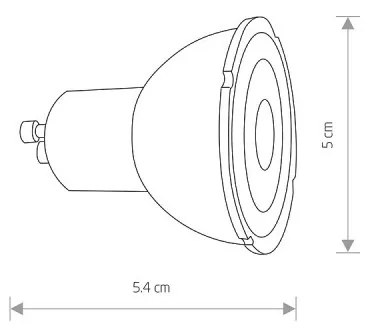 REFLECTOR LED GU10 R50 7W 8348, h5.4cm, 3000K, 560lm, 41°, 25 000h