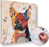 Maľovanie podľa čísel RELAXUJÚCI PES – nízka náročnosť