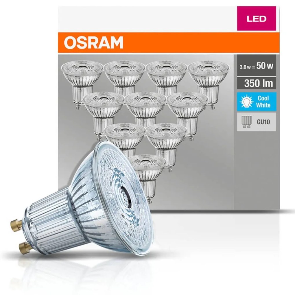 OSRAM LED reflektor GU10 4,3W 4 000K 350lm 10 ks