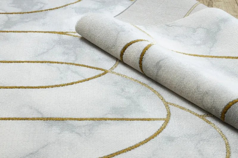 styldomova Krémovo-zlatý koberec Glamour Emerald 1016