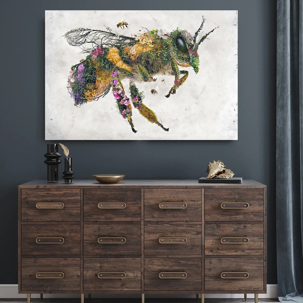 Gario Obraz na plátne Kvetinová včela - Barrett Biggers Rozmery: 90 x 60 cm