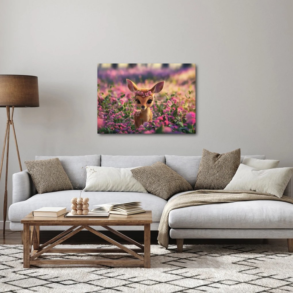 Obraz - Roztomilá srnčeka (70x50 cm)