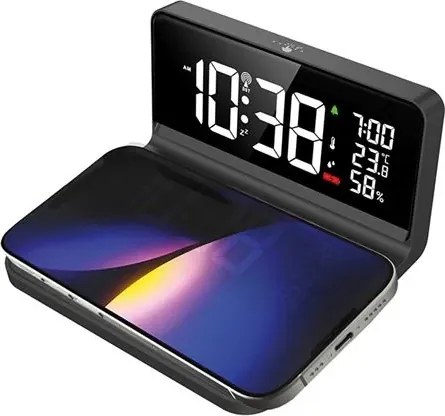 Hodiny Solight CA06 s Qi bezdrôtovým nabíjaním