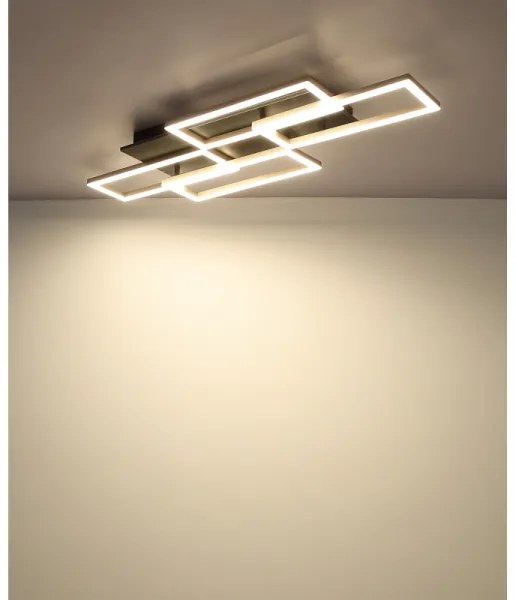 Globo 67359-40A - LED stmievateľné stropné svietidlo JEFFRY 40W/230V 32,5x87,5 cm čierne + diaľkové ovládanie