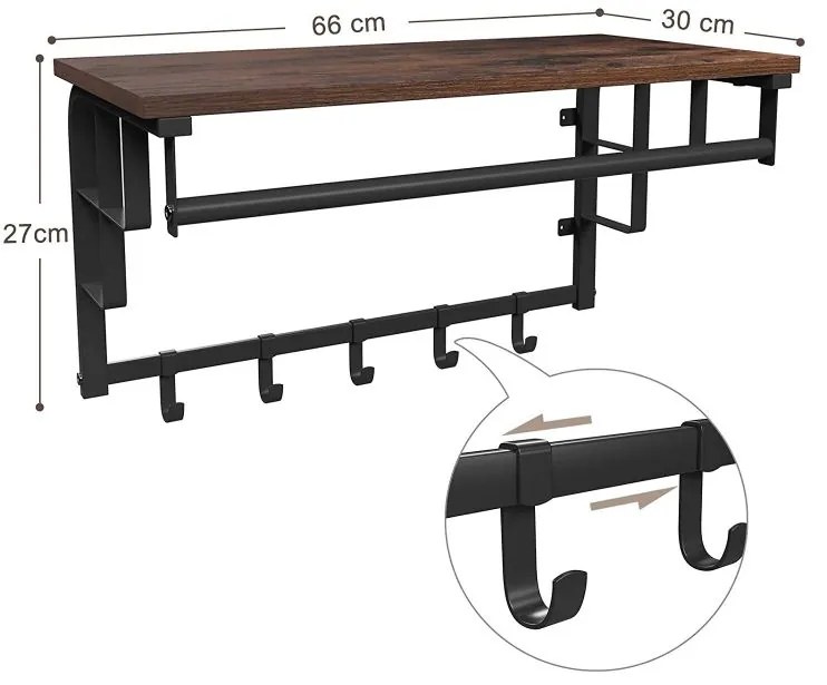 Drevený vešiak na oblečenie, LOFT